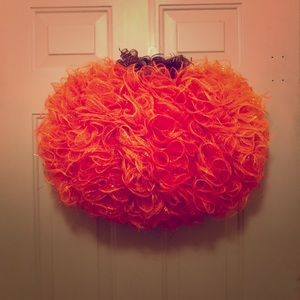 Pumpkin mesh wreath